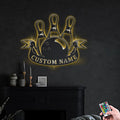 Personalized Bowling Monogram Metal Sign WITH LED/WITHOUT LED Lights v4 Custom Bowling Metal Sign Sport Gifts Birthday Gift Sport Gift