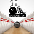 Personalized Bowling Name Metal Sign Display Custom Bowling Wall Decor Gift